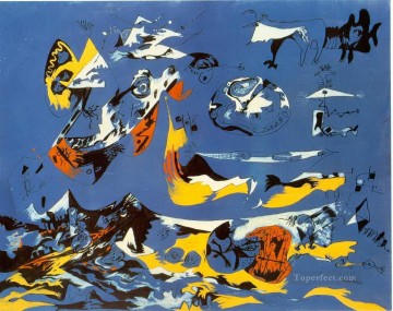  abstracto Pintura - Expresionismo abstracto de Moby Dick azul
